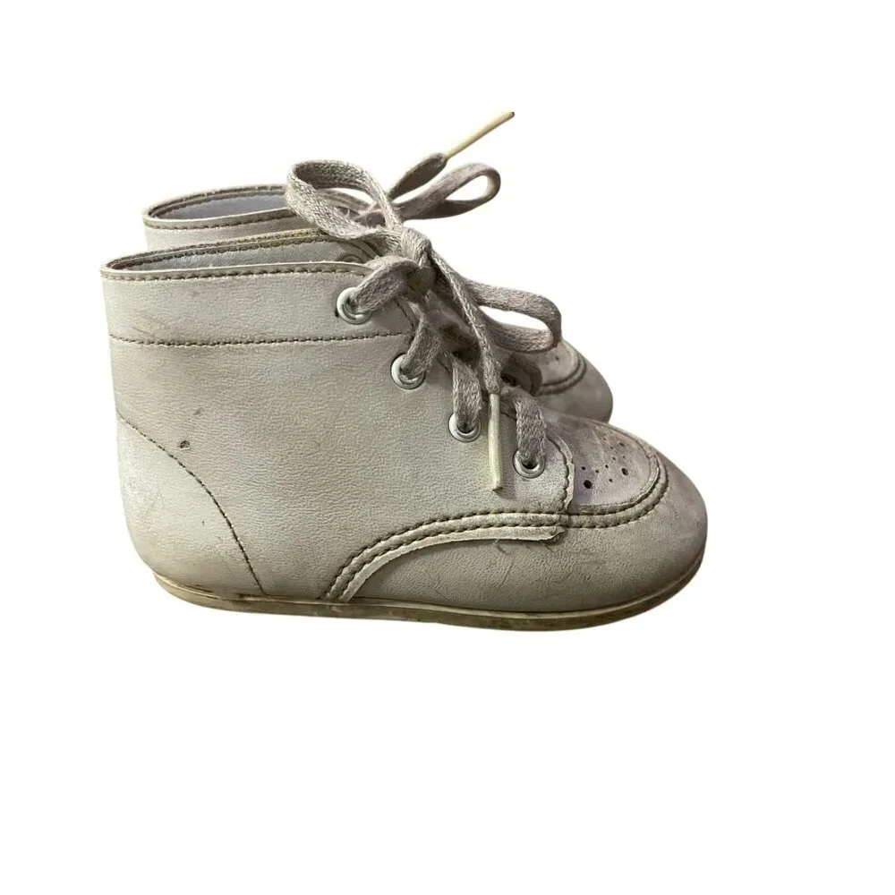 Vintage Baby Shoes 3 Used White *some wear